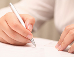 Person writing